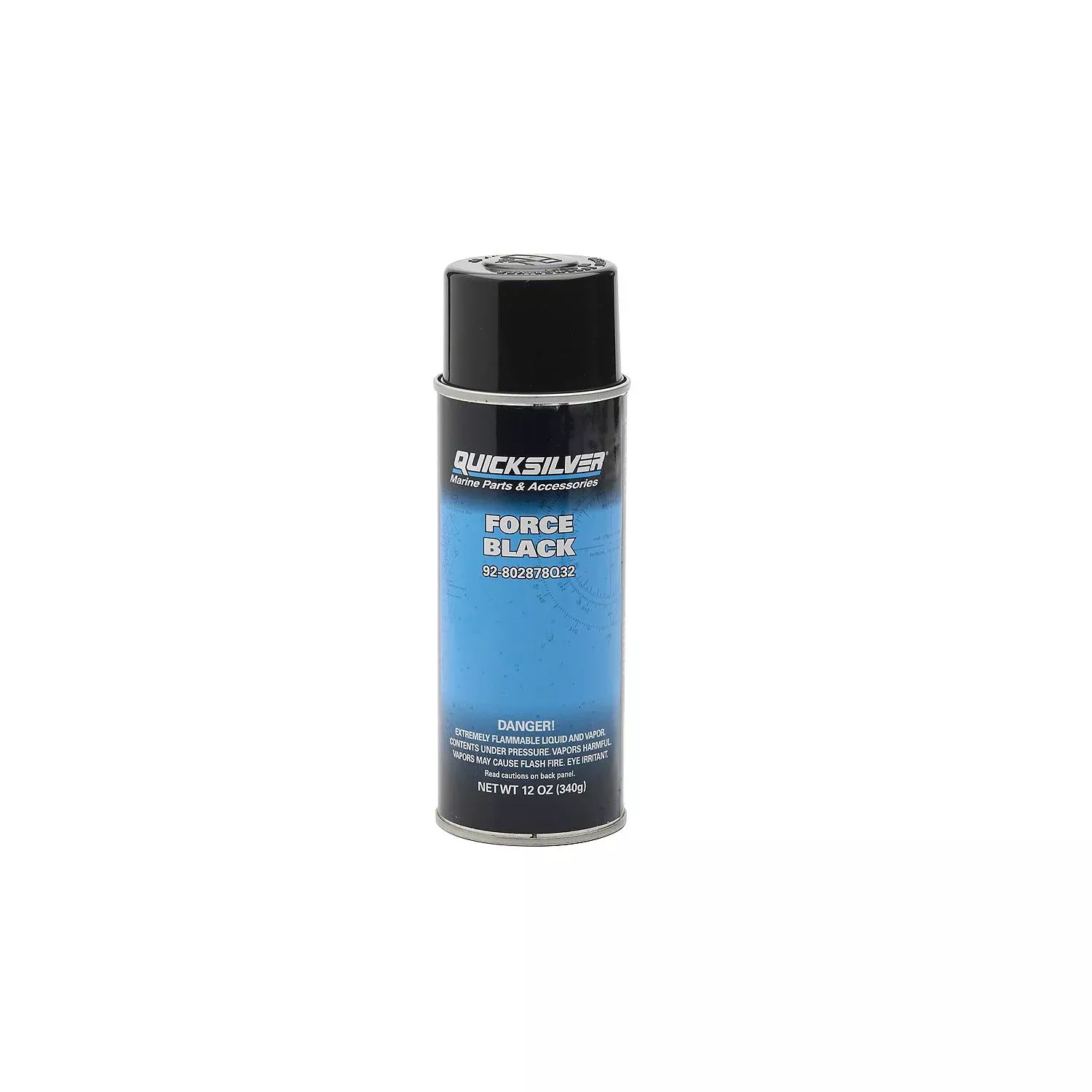 Mercury 802878Q32 Force Black Enamel – 12 oz Spray