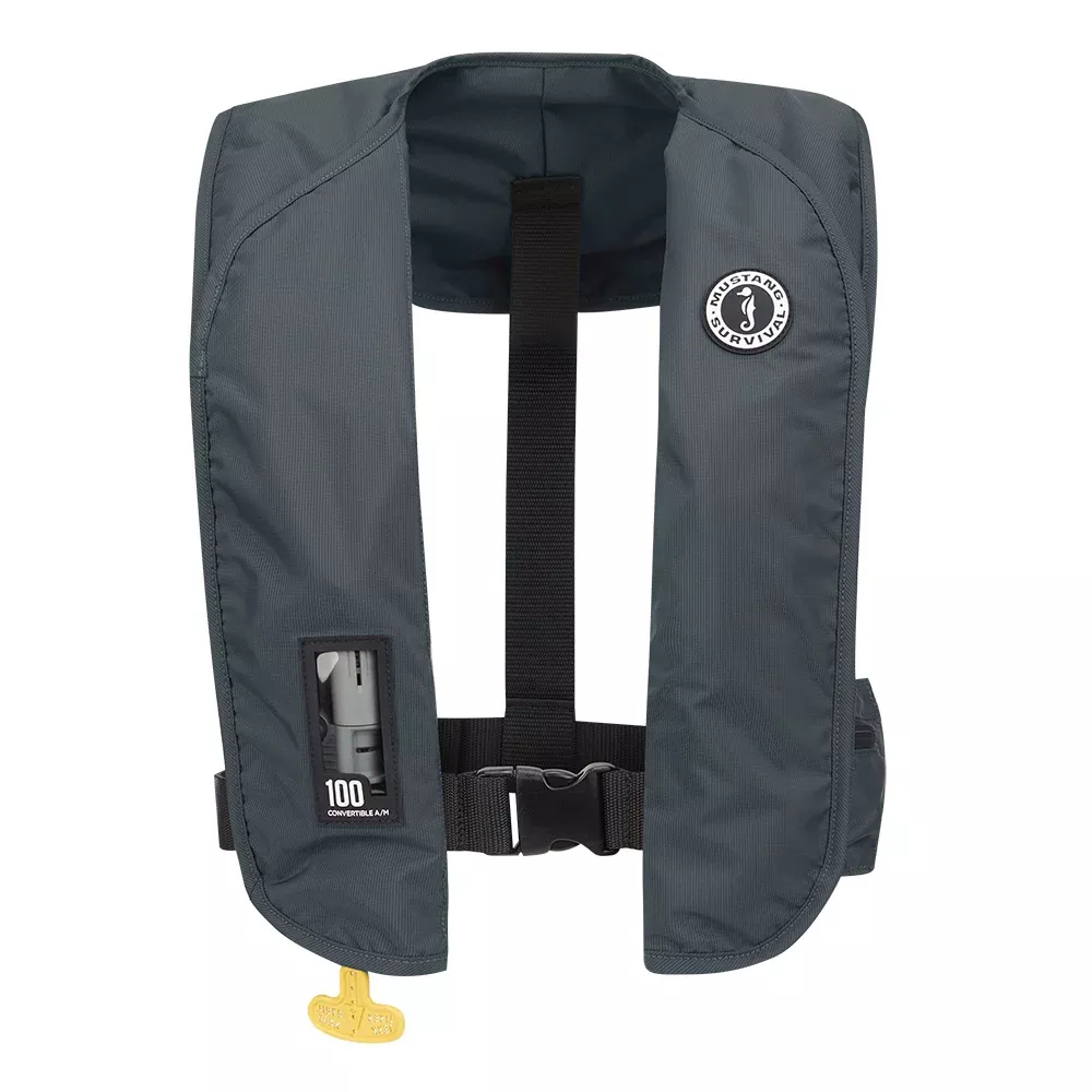 Mustang MIT 100 Convertible Inflatable PFD - Admiral Grey [MD2030-191-