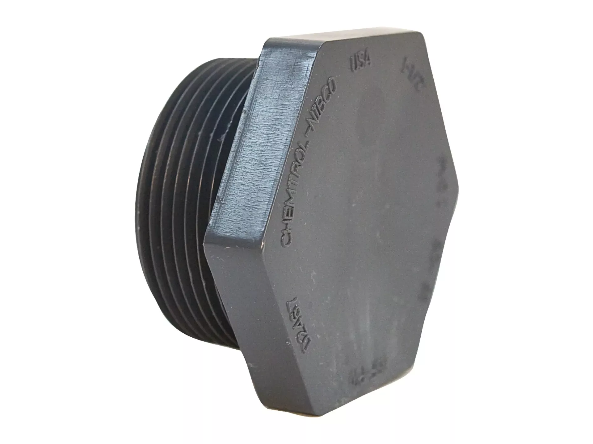 NIBCO CA10200, 1/4 in. x 1/4 in. Thread Plug MPT PVC Schedule 80 4516-4