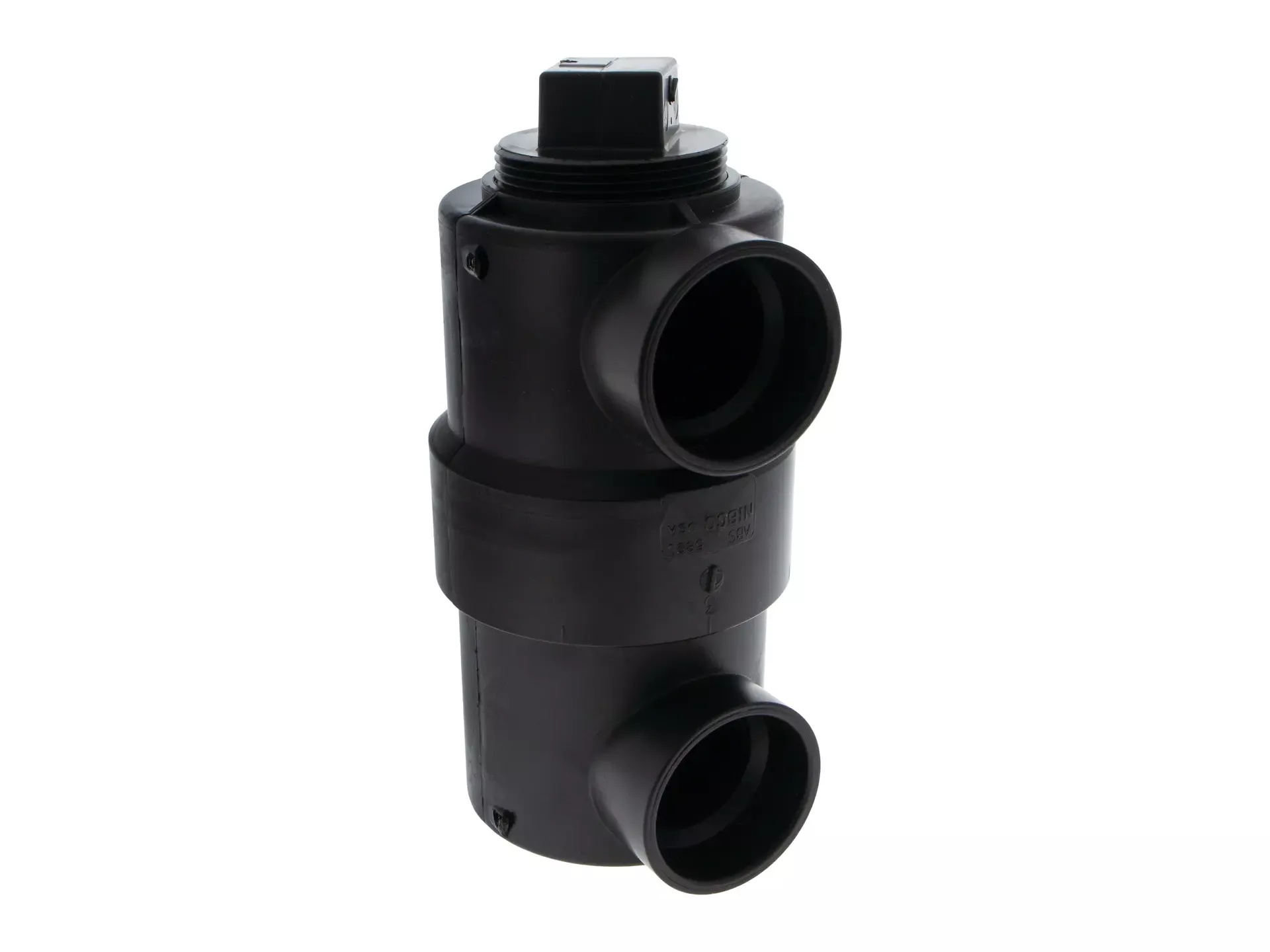 NIBCO I595250, 1-1/2in. x 3in. x 6in. Swivel Drum Trap Hub x Hub x Cleanout with Plug ABS DWV 5891
