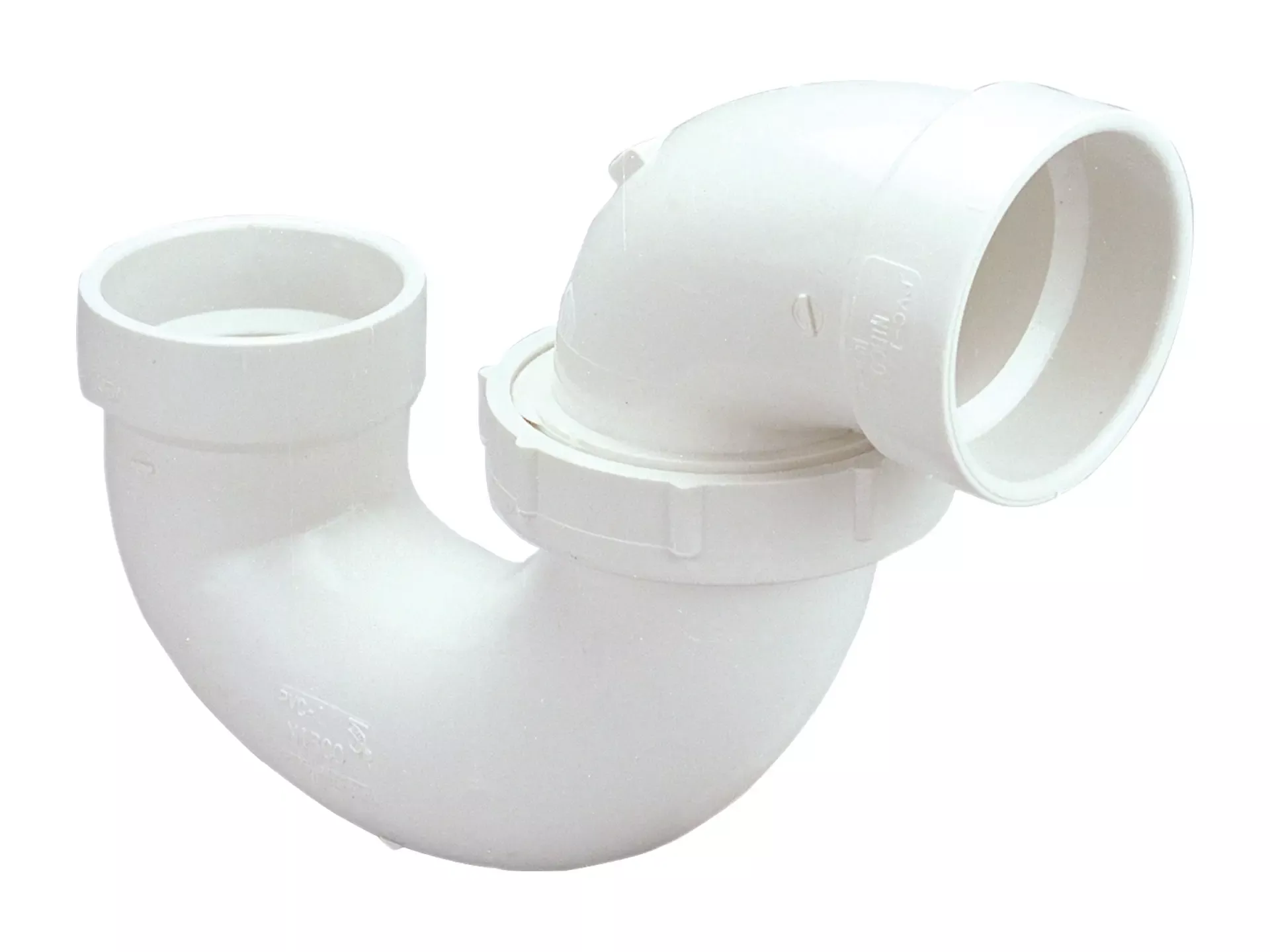 NIBCO K006150, 2 in. x 2 in. P-Trap with Union Joint Hub x Hub PVC DWV 4895