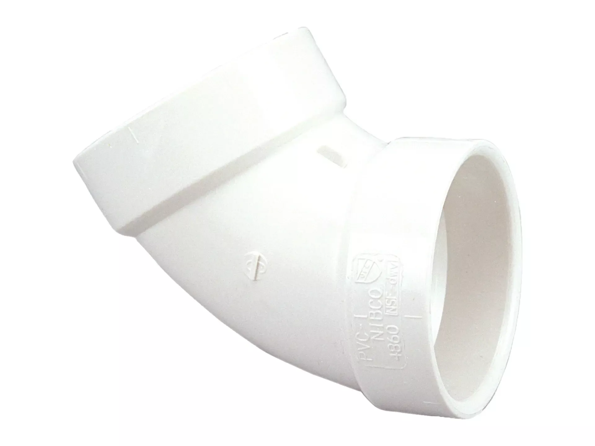 NIBCO K440300, 1-1/2 in. x 1-1/2 in. 60° Elbow Hub x Hub PVC DWV 4860