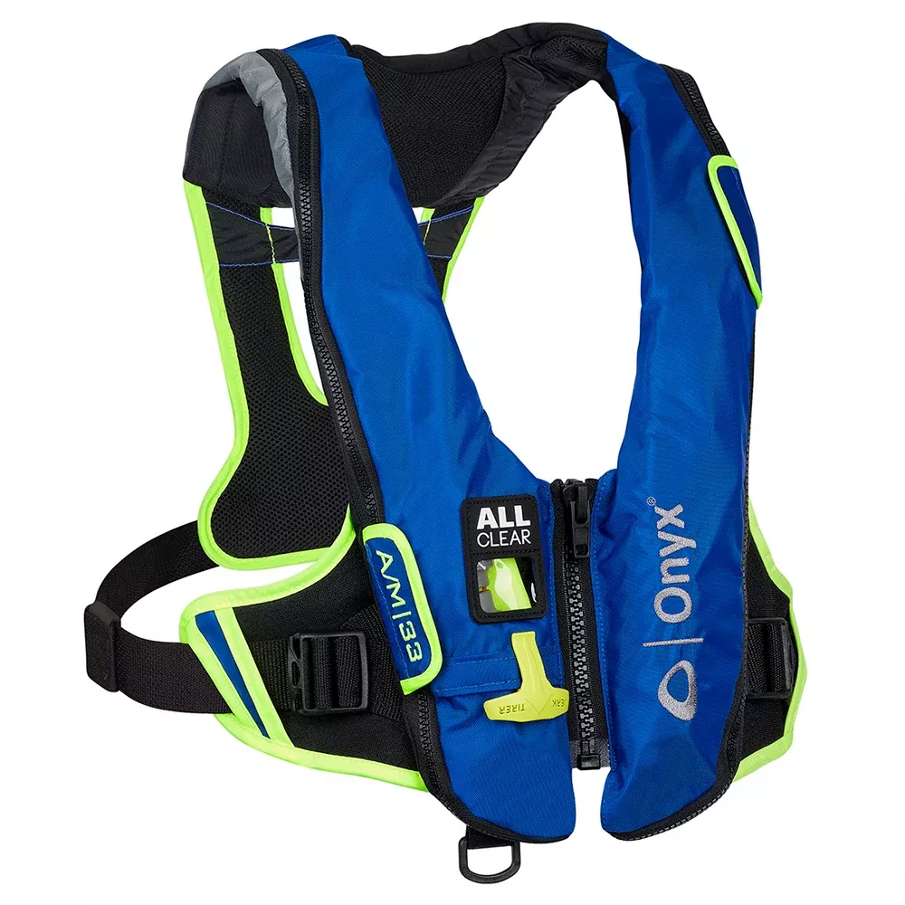 Onyx Impulse A/M-33 All Clear Auto/Manual Inflatable Life Jacket - Blu