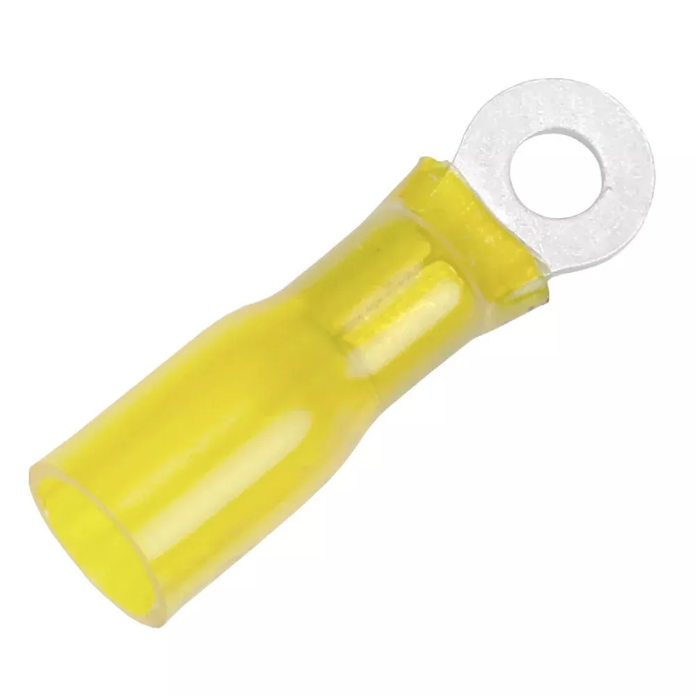 Pacer 12-10 AWG Heat Shrink Ring Terminal - #10 Stud Size - 25 Pack [T