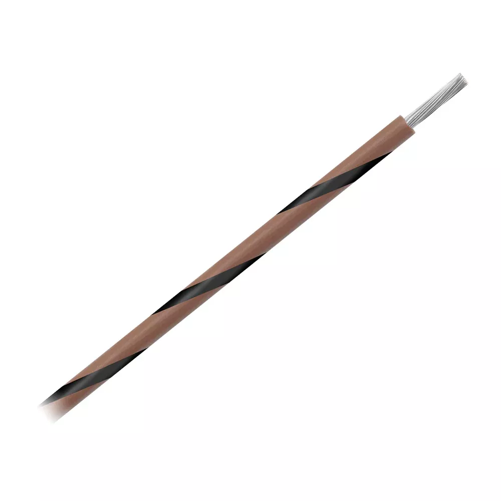 Pacer 14 AWG Gauge Striped Marine Wire 1000' Spool - Brown w/Black Str