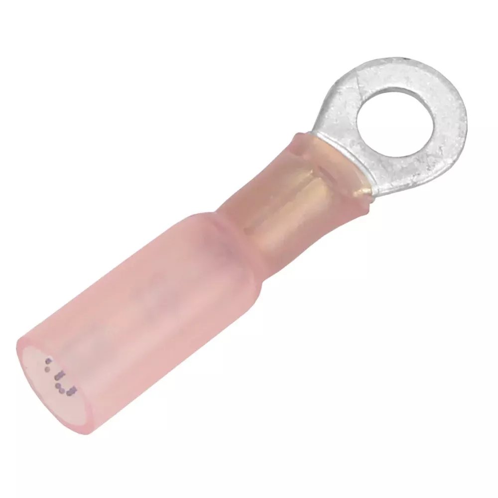 Pacer 22-18 AWG Heat Shrink Ring Terminal - #10 Stud Size - 25 Pack [T