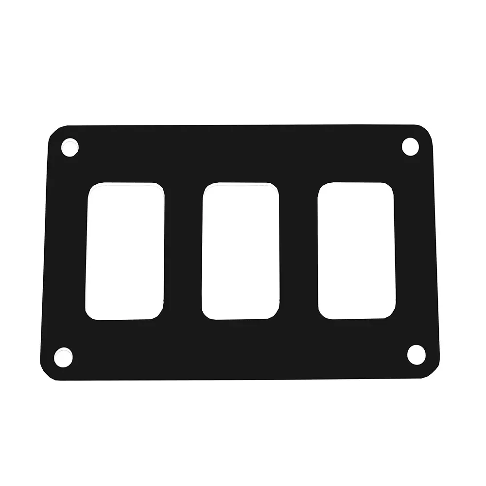 Pacer Switch Panel - 3 Switch 1 Row - 4.25" x 2.75" - Black Powder Coa