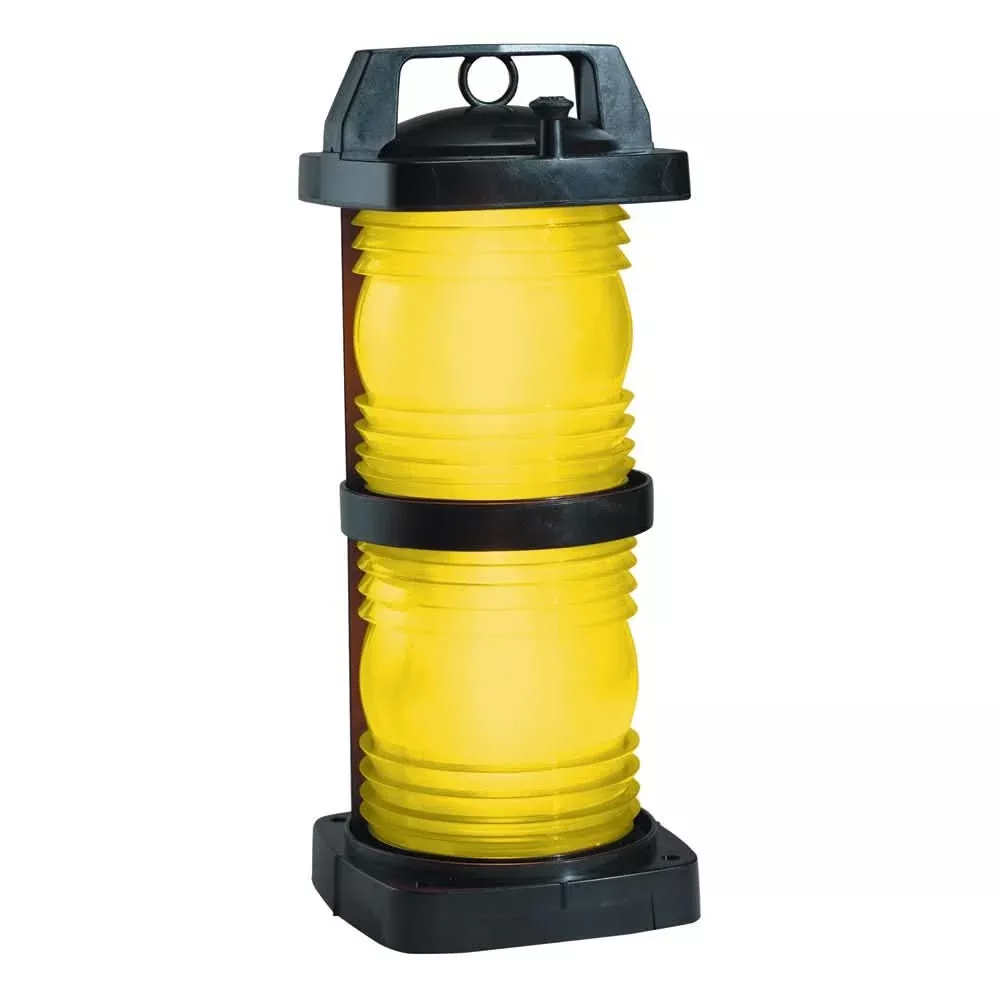 Perko Double Lens Navigation Light - Yellow Towing Light - Black Plast