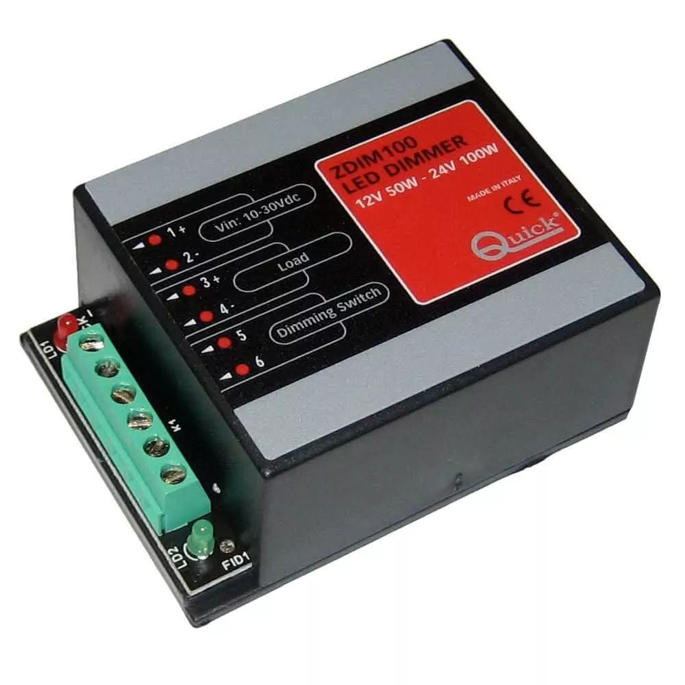 Quick ZDIM100 LED Dimmer - 10-30V DC - Up to 50W on 12V & Up to 100W o