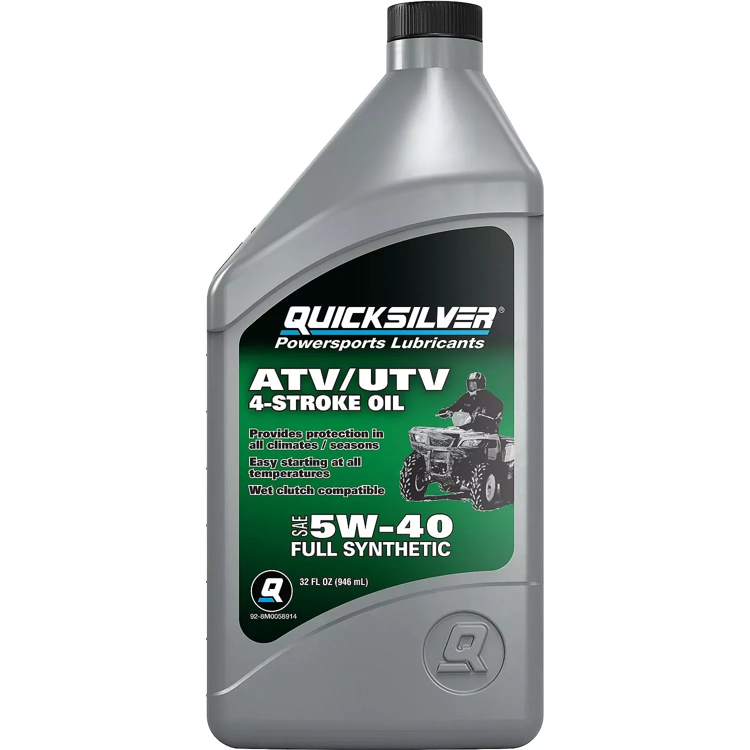Quicksilver 5W-40 Full Synthetic ATV Oil 1 Quart