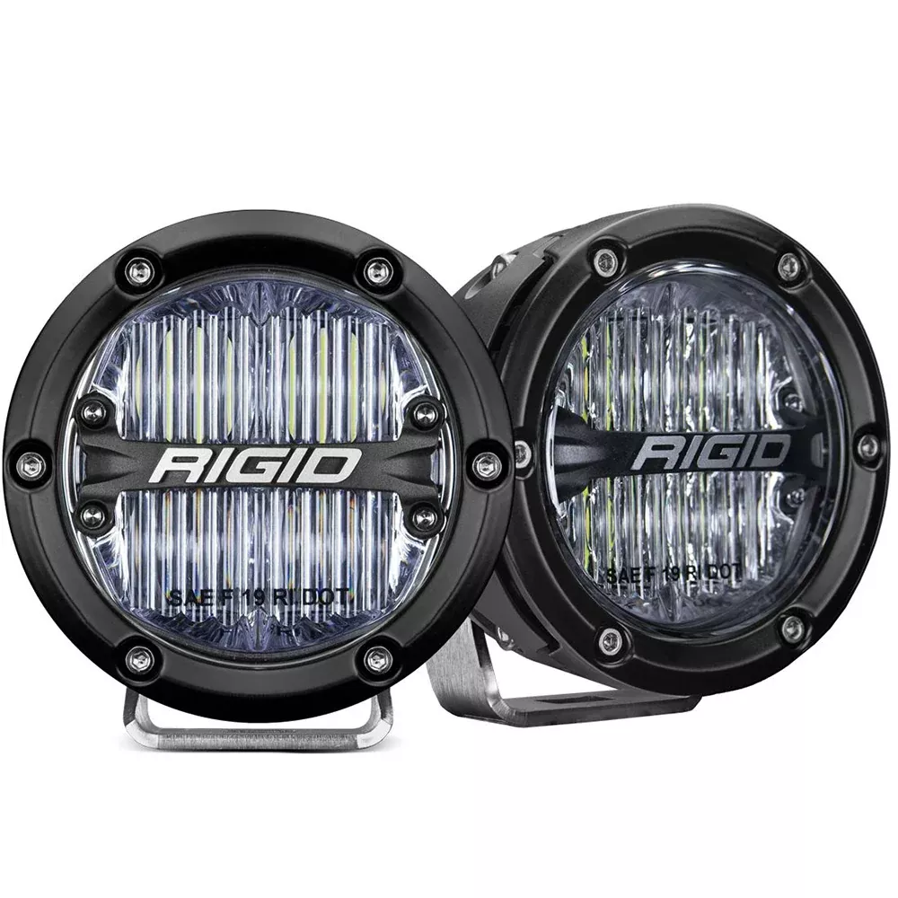 RIGID Industries 360-Series 4" LED SAE Fog Beam - White - Set of 2 [36