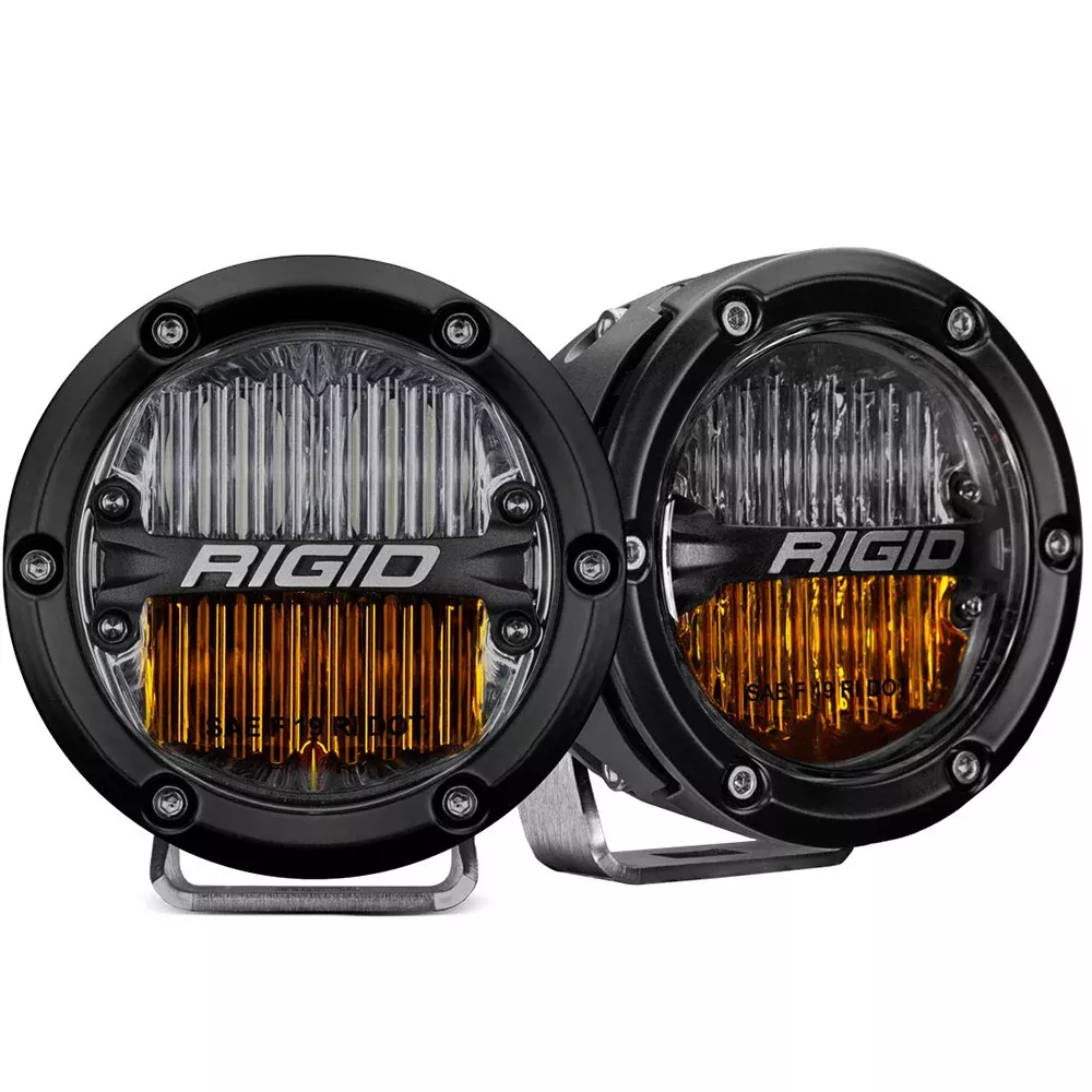 RIGID Industries 360-Series 4" LED SAE Fog Beam - Yellow/White - Set o