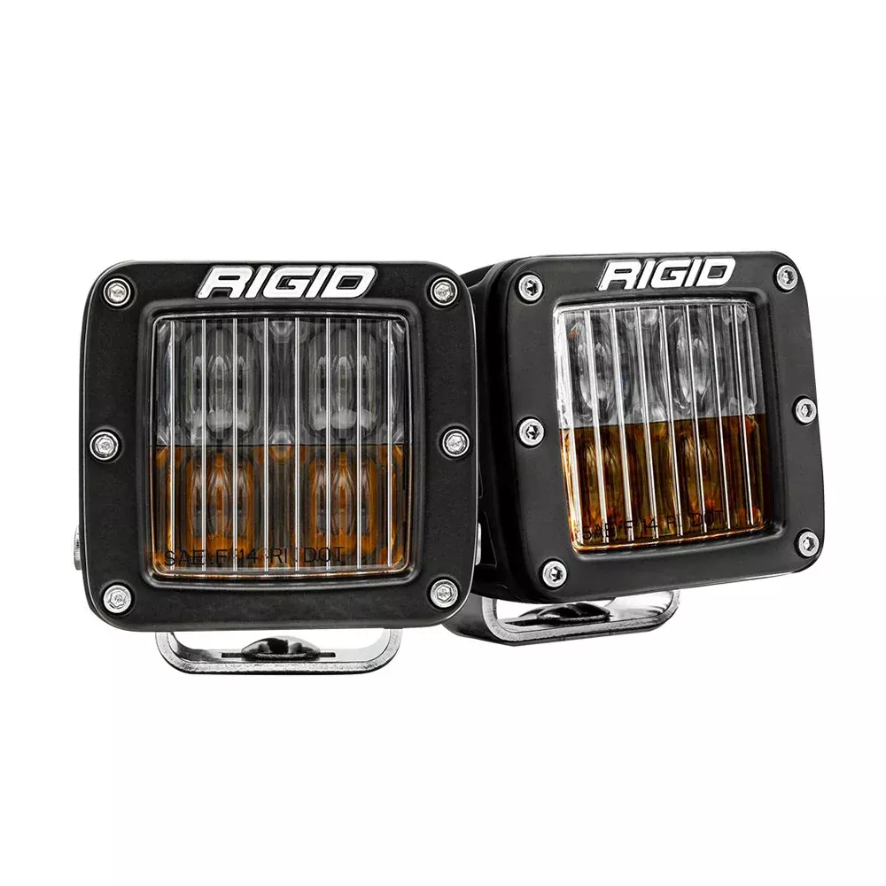 RIGID Industries D-Series LED SAE Fog Beam - Yellow/White - Set of 2 [