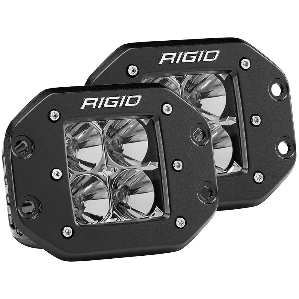 RIGID Industries D-Series PRO Flood Flush Mount Black Light - Pair [21