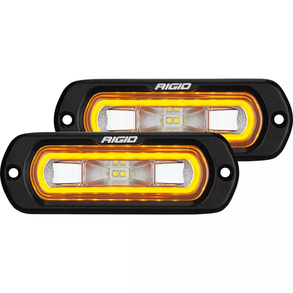RIGID Industries SR-L Series Flush Mount Spreader Light - Black Housin