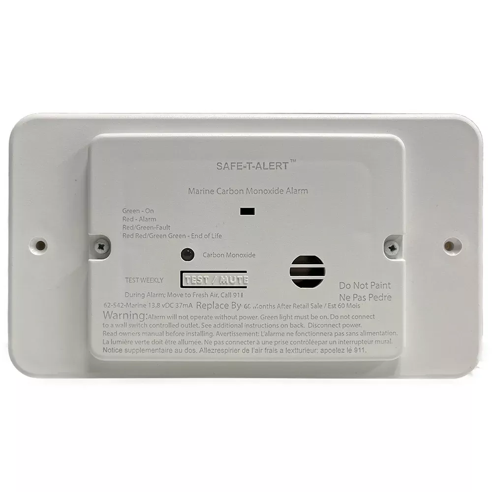 Safe-T-Alert 62 Series Marine Carbon Monoxide - Flush Mount - White -