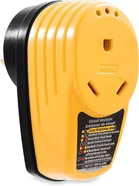 -SALE- Camco Power Grip - Circuit Analyzer - 30Amp Plug-Type 125V
