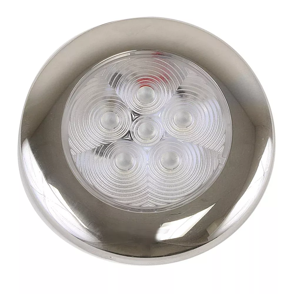 Scandvik B3 Downlight Surface Mount - Blue - SS Trim - IP67 - 12/24V [