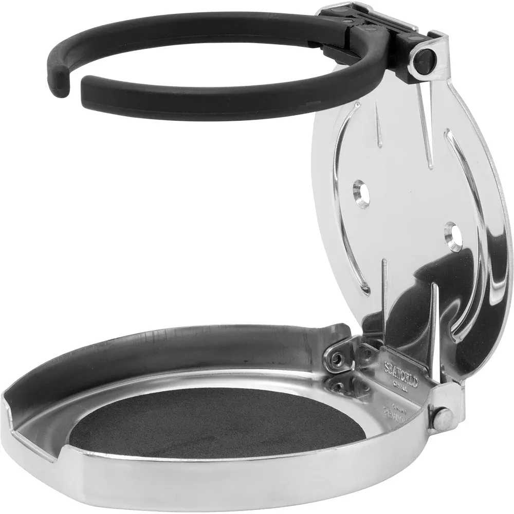 Sea-Dog Adjustable Folding Drink Holder - 304 Stainless Steel [588250-