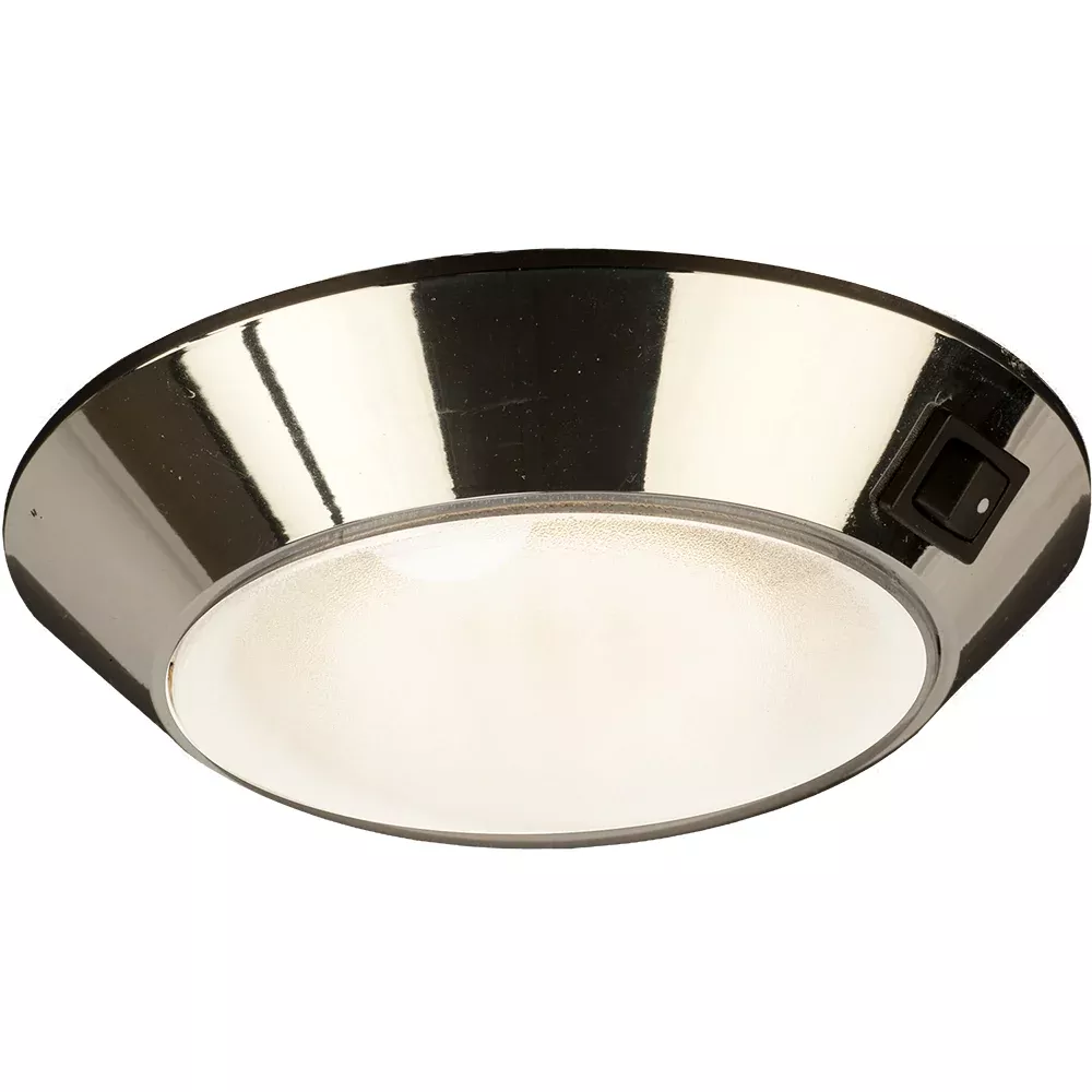 Sea-Dog Chrome Plastic LED Dome Light 4" Day/Night - Clear/Red Bulb [4