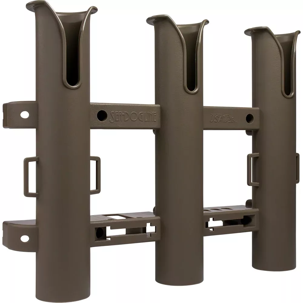 Sea-Dog Triple Threat Three Pole Rod Holder - Flat Dark Earth [325034-