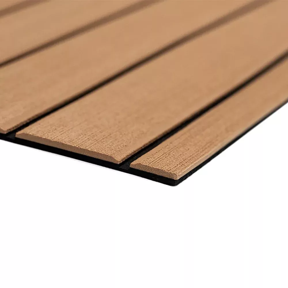 SeaDek 40" x 80" 6mm Teak Full Sheet - Brushed Texture - Mocha/Black (