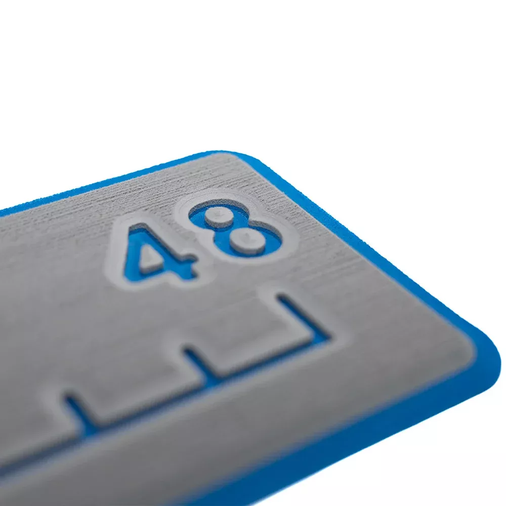 SeaDek 48 Routed Ruler - 6mm - Brushed Texture - Storm Grey/Bimini Blu