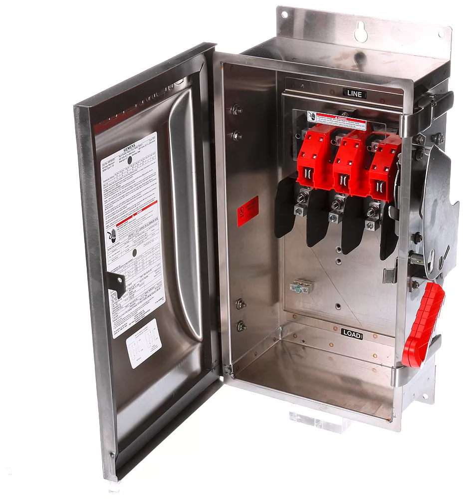Siemens HNF362SS 600 VAC/250 VDC 60 Amp 3-Pole 3-Wire NEMA 4/4X Heavy Duty Non-Fusible Safety Switch