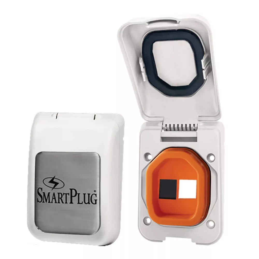 SmartPlug Data Port Case/Inlet Only - White Cover w/One Blank Plug One
