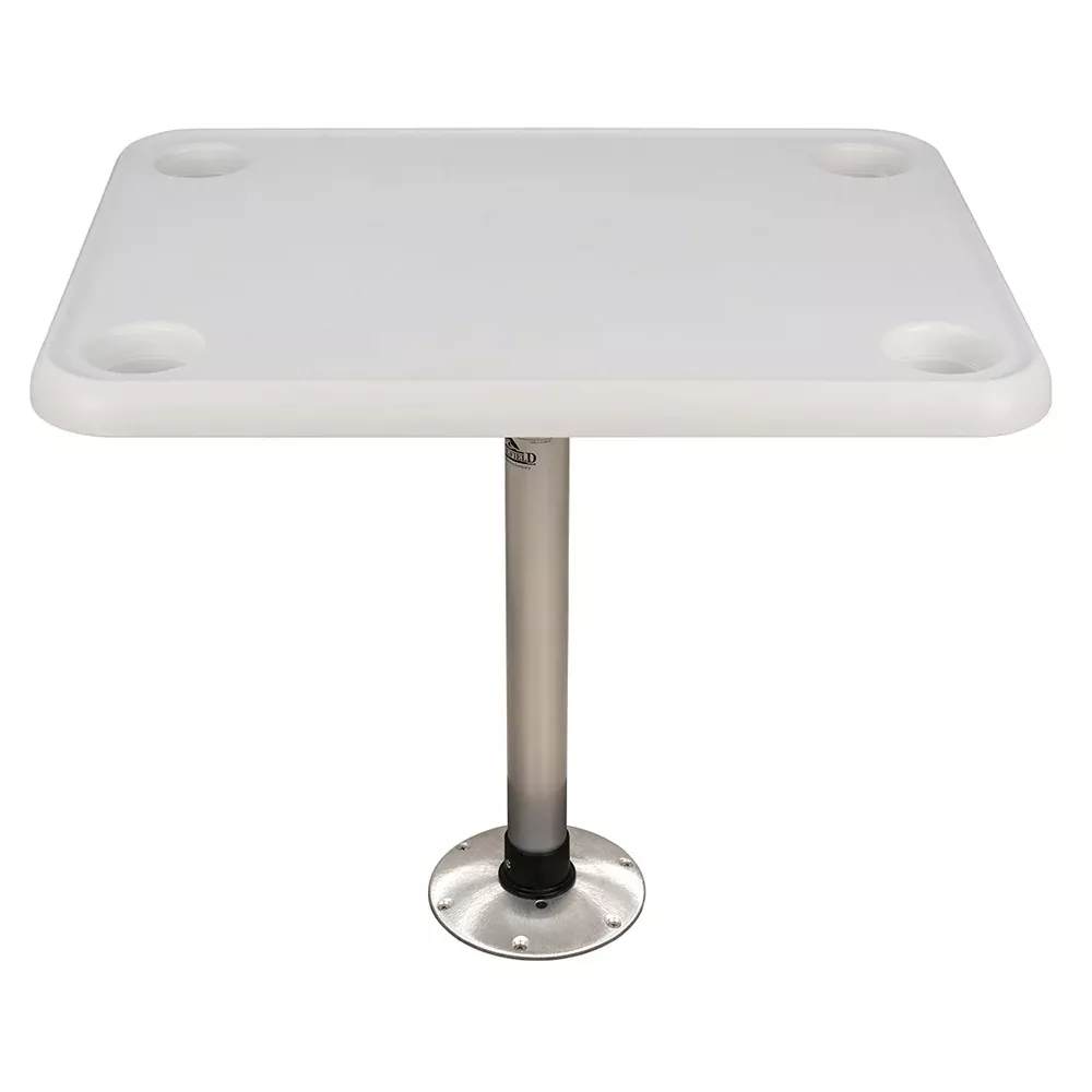 Springfield 16" x 28" Rectangle Table Package - White Thread-Lock [169