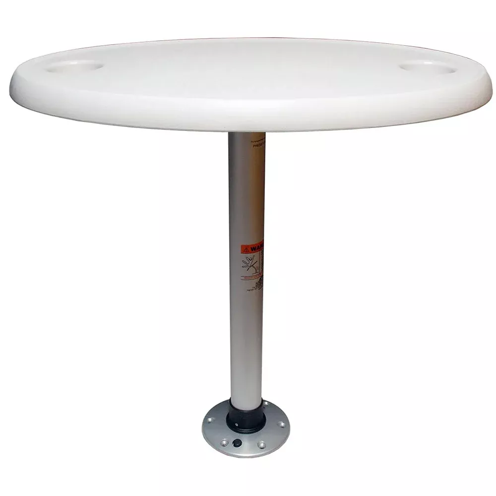Springfield White Oval Table Package - 18" x 30" Threadlock [1690106]