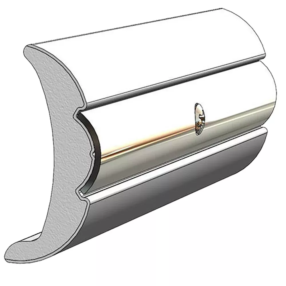 TACO Rigid Vinyl Flex-Core Rub Rail 2" x 7/8" - Frosty White 60 [V21-9