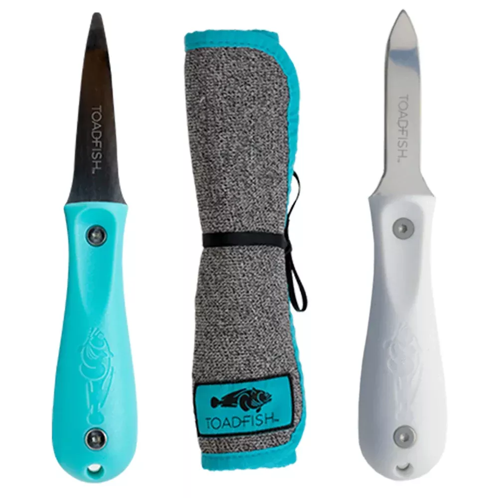 Toadfish Shuckers Bundle - Put Em Back Oyster Knife, Professional Oyst