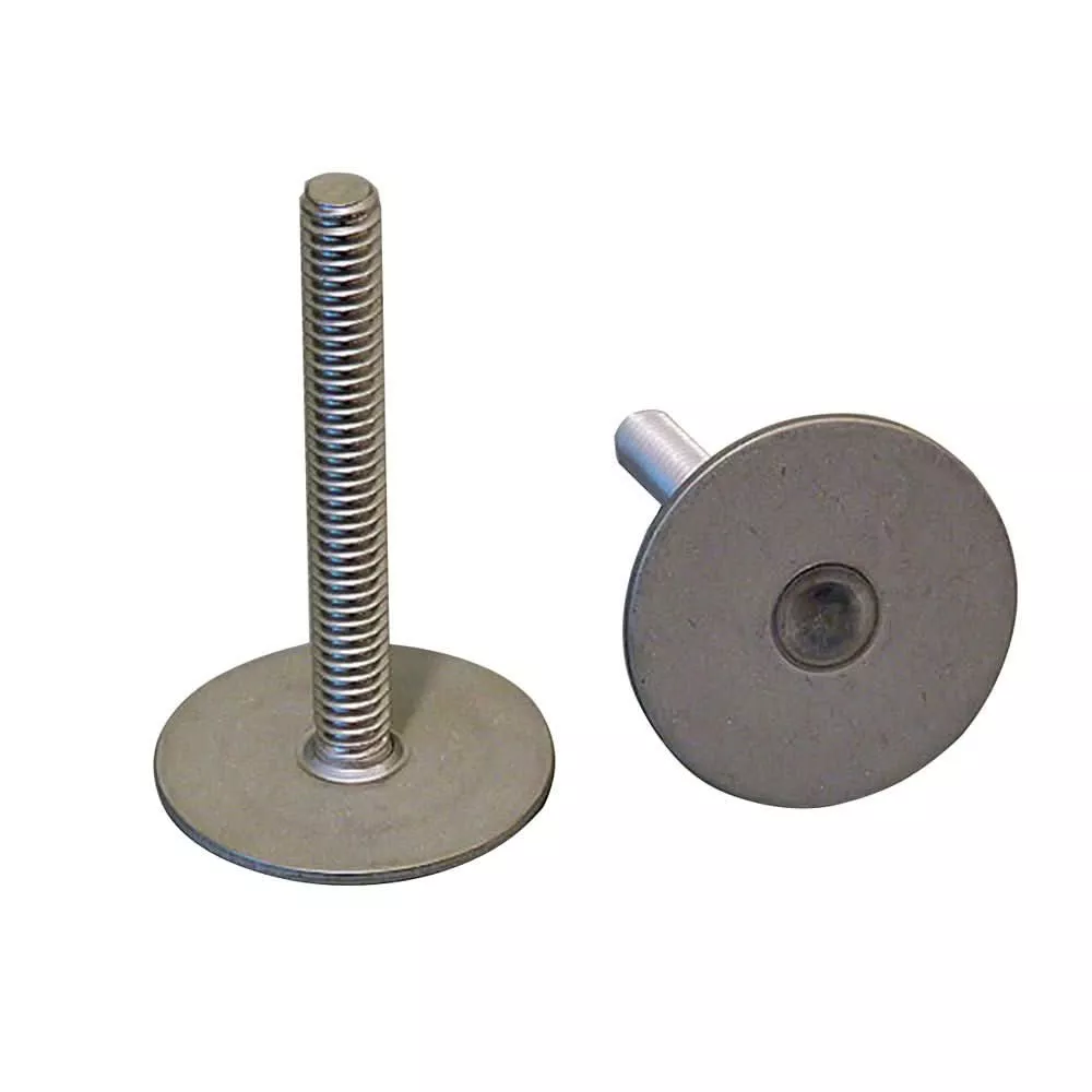 Weld Mount Stainless Steel Stud 1.25" Base 1/4 x 20 Thread 0.75" Tall